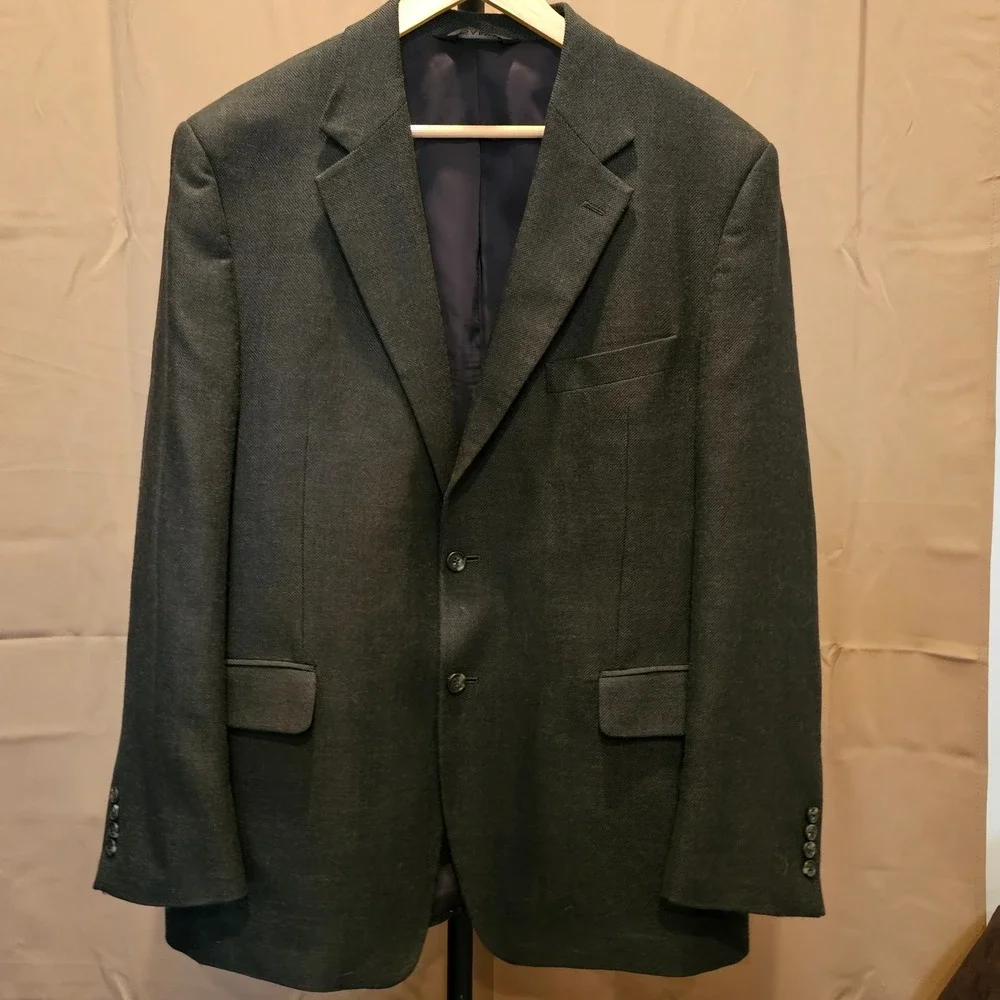 JO'S A BANK Traveler's‎ Collection 44R Wool Suit Jacket Blazer Mens Gray